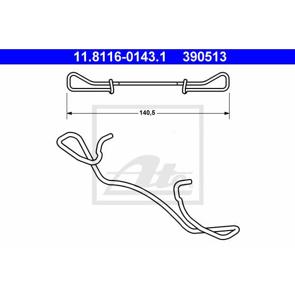 Слика на пружина, сопирачки апарат ATE 11.8116-0143.1 за VW Beetle (9C1,1C1) 1.6 - 100 коњи бензин