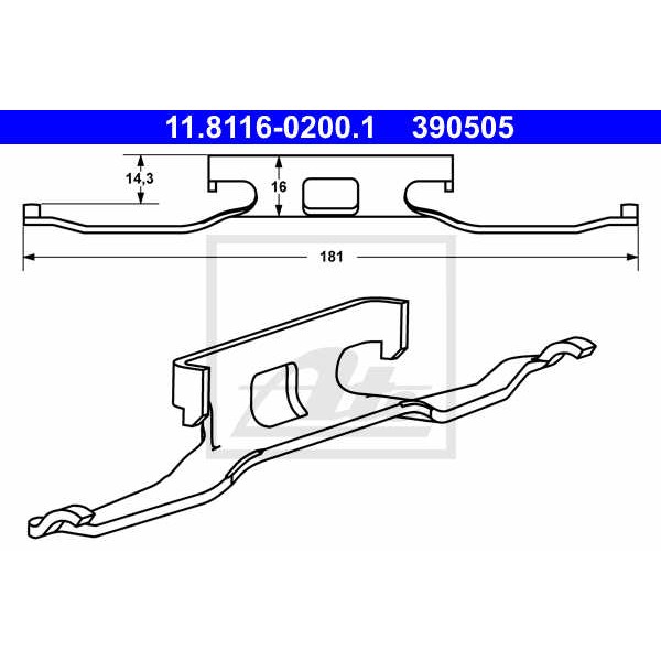 Слика на пружина, сопирачки апарат ATE 11.8116-0200.1 за Mercedes Vito BUS (638) 114 2.3 (638.134, 638.194) - 143 коњи бензин