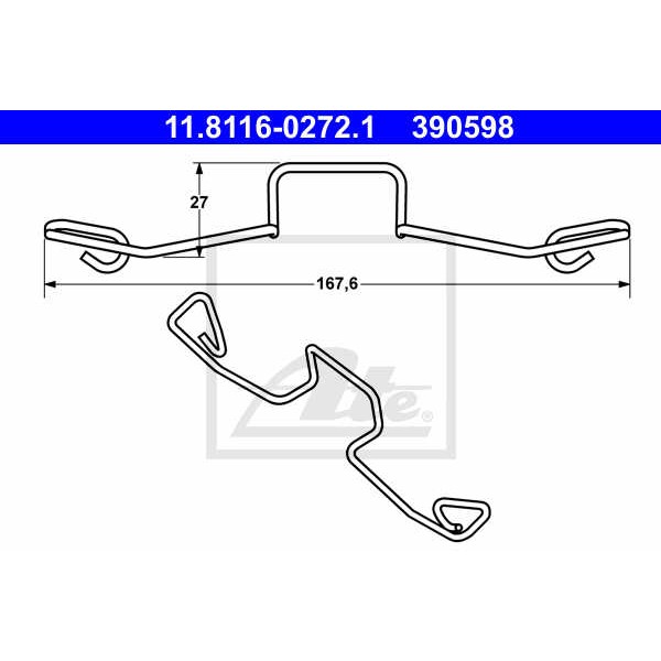 Слика на пружина, сопирачки апарат ATE 11.8116-0272.1 за Seat Alhambra (7V8,7V9) 1.9 TDI - 131 коњи дизел