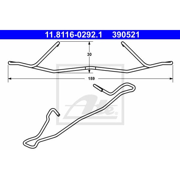 Слика на пружина, сопирачки апарат ATE 11.8116-0292.1 за Saab 9-3 Hatchback (YS3D) 2.0 Turbo - 205 коњи бензин