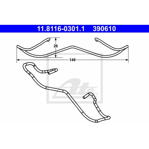 Слика на пружина, сопирачки апарат ATE 11.8116-0301.1 за Ford Mondeo 1 Saloon (GBP) 1.8 4x4 - 116 коњи бензин