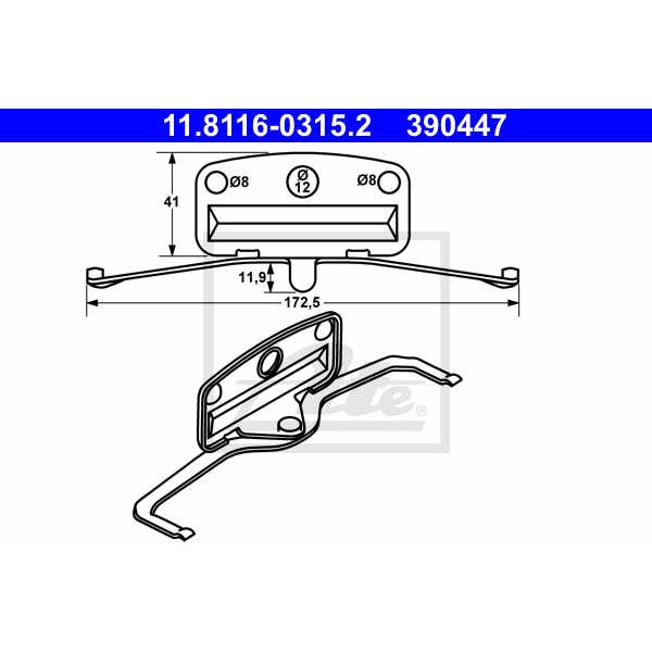 Слика на пружина, сопирачки апарат ATE 11.8116-0315.2 за BMW 3 Touring E91 330 d xDrive - 245 коњи дизел