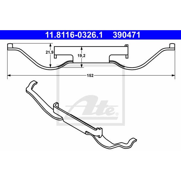 Слика на пружина, сопирачки апарат ATE 11.8116-0326.1 за Citroen C4 Grand Picasso 2 1.2 THP 130 - 130 коњи бензин