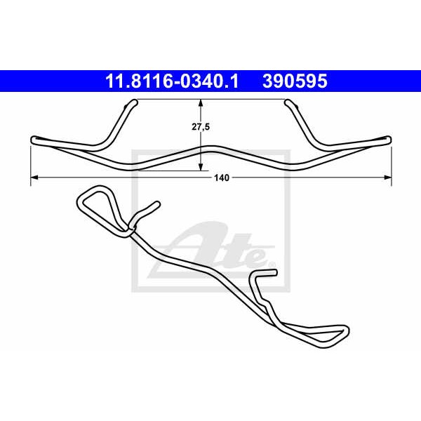 Слика на пружина, сопирачки апарат ATE 11.8116-0340.1 за Ford Focus 2 Estate (daw) 1.4 - 80 коњи бензин