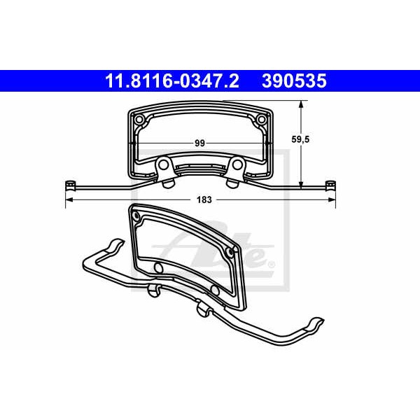 Слика на пружина, сопирачки апарат ATE 11.8116-0347.2 за Audi A6 Avant (4F5, C6) 2.7 TDI - 163 коњи дизел