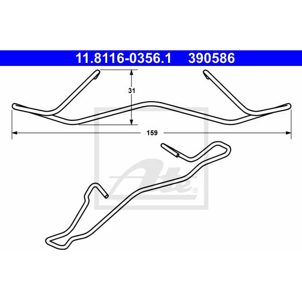 Слика на пружина, сопирачки апарат ATE 11.8116-0356.1 за  Citroen Berlingo BOX 1.6 HDi 110 - 112 коњи дизел