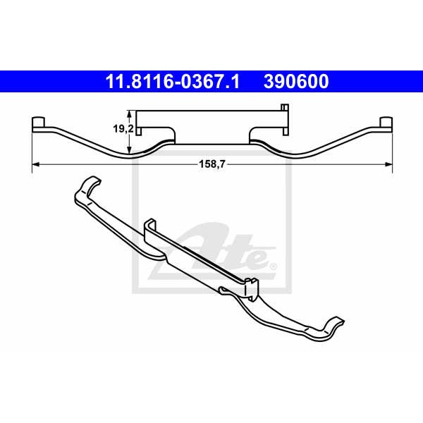 Слика на пружина, сопирачки апарат ATE 11.8116-0367.1 за VW Transporter T5 Box 1.9 TDI - 105 коњи дизел