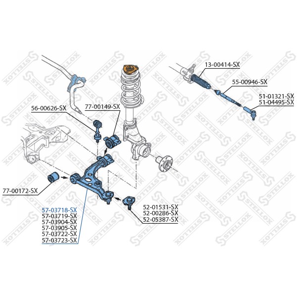 Слика на Раме STELLOX 57-03718-SX