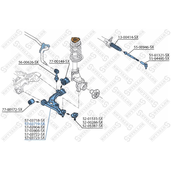 Слика на Раме STELLOX 57-03719-SX