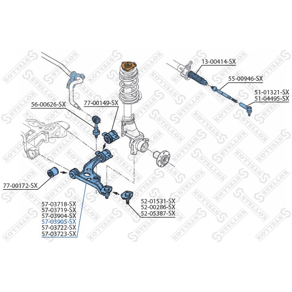 Слика на Раме STELLOX 57-03905-SX