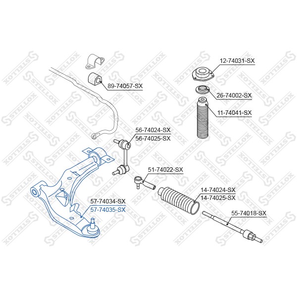 Слика на Раме STELLOX 57-74035-SX