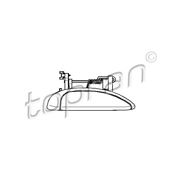 Слика на Рачка за врата TOPRAN 700 559 за Renault Megane 1 (BA0-1) 1.6 LPG - 109 коњи Бензин/Автогаз (LPG)