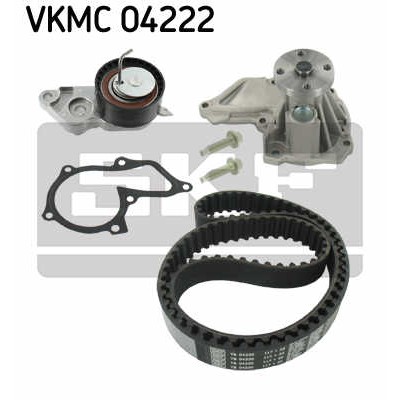 Слика на ребрест ремен сет со водна пумпа SKF VKMC 04222 за Mazda 2 Hatchback (DY) 1.6 - 101 коњи бензин
