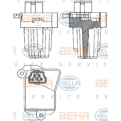 Слика на Регулатор, интериорна вентилација HELLA BEHR  SERVICE  PREMIUM LINE 5HL 351 321-331