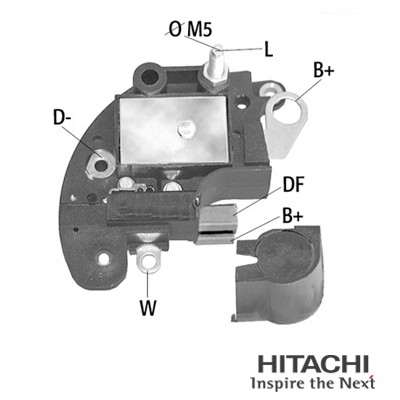 Слика на Регулатор на алтернатор HITACHI 2500797 за Fiat Brava 182 1.6 16V (182.BH) - 90 коњи бензин