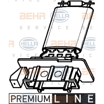 Слика на Резистор вентилатор HELLA BEHR  SERVICE  PREMIUM LINE 9ML 351 332-371 за VW EOS (1F7,1F8) 1.4 TSI - 160 коњи бензин