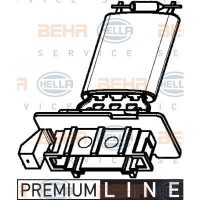 Слика на Резистор вентилатор HELLA BEHR  SERVICE  PREMIUM LINE 9ML 351 332-371 за VW Passat 6 Sedan (B6,3c2) 2.0 FSI - 170 коњи бензин