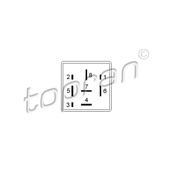 Слика на реле, климатична система TOPRAN 110 846 за VW Passat 2 (B2,32B) 1.8 - 90 коњи бензин