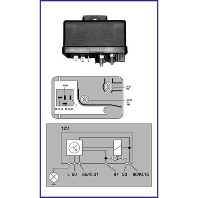 Слика на Релеј за дизел греачи HITACHI 132053 за Fiat Ducato Platform 290 1.9 D - 69 коњи дизел