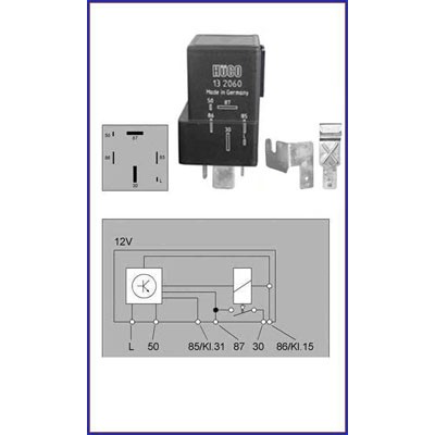 Слика на Релеј за дизел греачи HITACHI 132060 за Opel Astra F 1.7 TDS - 82 коњи дизел