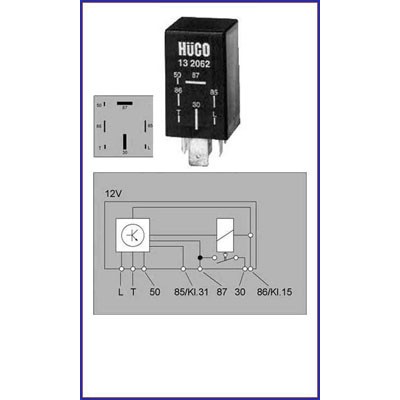 Слика на Релеј за дизел греачи HITACHI 132062 за VW Transporter T4 Box 1.9 D - 60 коњи дизел