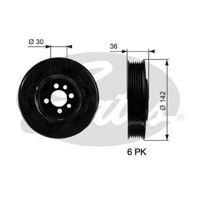 Слика на ременица, радалица GATES DriveAlign® TVD1009 за VW Jetta 4 (1J2) 1.8 T - 150 коњи бензин