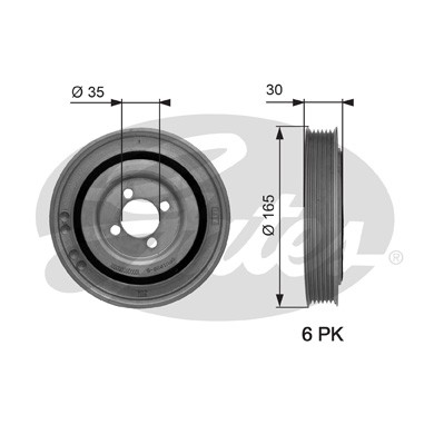 Слика на ременица, радалица GATES DriveAlign® TVD1032 за Opel Astra J Sedan 1.3 CDTI - 95 коњи дизел