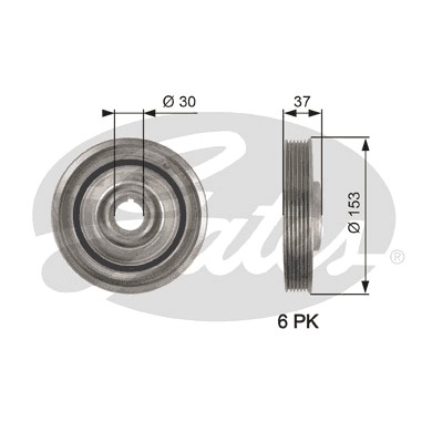 Слика на ременица, радалица GATES DriveAlign® TVD1090 за Ford Mondeo 4 Saloon 2.0 TDCi - 136 коњи дизел