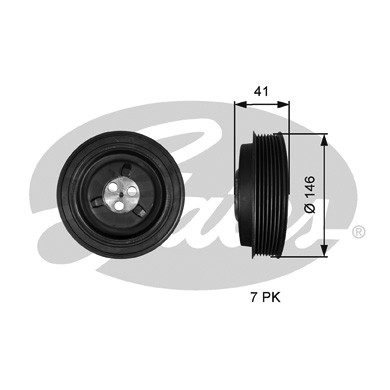 Слика на ременица, радалица GATES DriveAlign® TVD1134 за Ford Transit BOX 2.4 TDCi - 100 коњи дизел