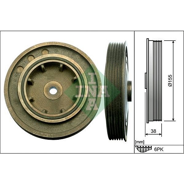 Слика на ременица, радалица INA 544 0101 10 за Renault Laguna Nevada (K56) 1.9 dCi (K56W) - 107 коњи дизел