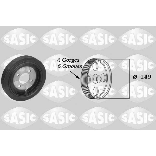 Слика на ременица, радалица SASIC 2150031 за Citroen Xsara Picasso N68 2.0 16V - 136 коњи бензин