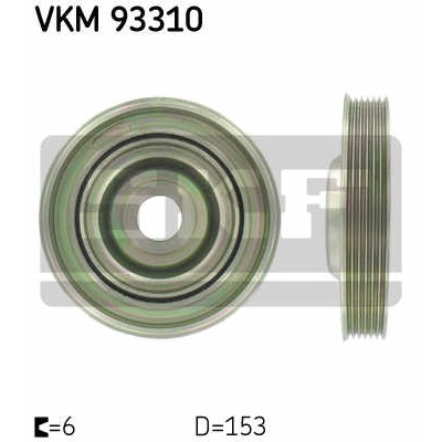 Слика на ременица, радалица SKF VKM 93310 за Citroen C4 Picasso UD 2.0 HDi 150 - 150 коњи дизел