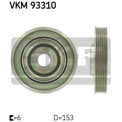 Слика на ременица, радалица SKF VKM 93310 за Citroen Jumpy BOX 2.0 HDi 165 - 163 коњи дизел
