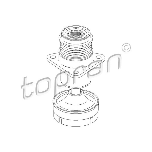 Слика на ременица на алтернатор TOPRAN 304 095 за Ford Focus Saloon (dfw) 1.8 TDCi - 115 коњи дизел