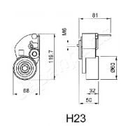 Слика 2 на ременски затегач, ребрест ремен JAPANPARTS BE-H23