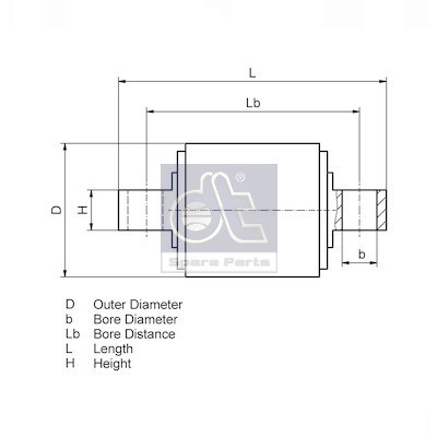 Слика на ремонтен комплет, баланштангла сет DT Spare Parts 1.32525 за камион DAF 95 FAD 95.380 - 384 коњи дизел