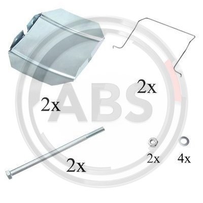 Слика на ремонтен комплет, дискови плочки A.B.S. 1237Q за Citroen C5 DE Break 2.2 HDi  (DE4HXB, DE4HXE) - 133 коњи дизел