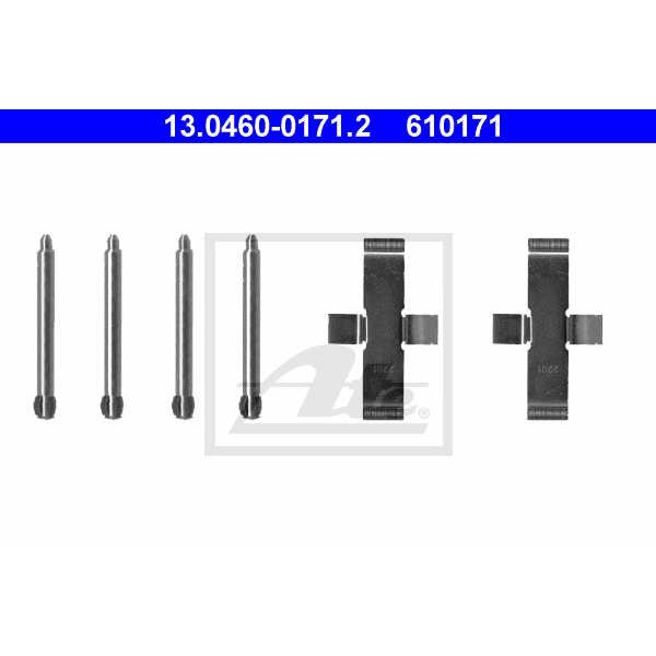 Слика на ремонтен комплет, дискови плочки ATE 13.0460-0171.2 за Mercedes 190 (w201) D 2.5 (201.126) - 94 коњи дизел
