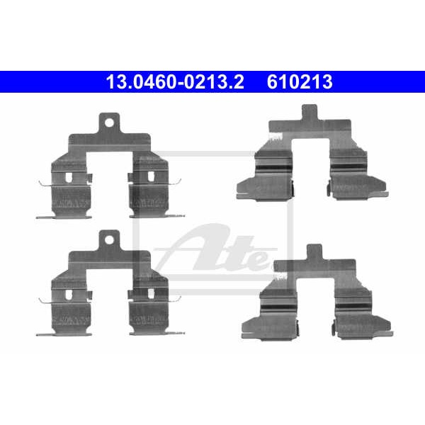 Слика на ремонтен комплет, дискови плочки ATE 13.0460-0213.2 за Nissan Qashqai (J10,JJ10) 1.5 dCi - 106 коњи дизел