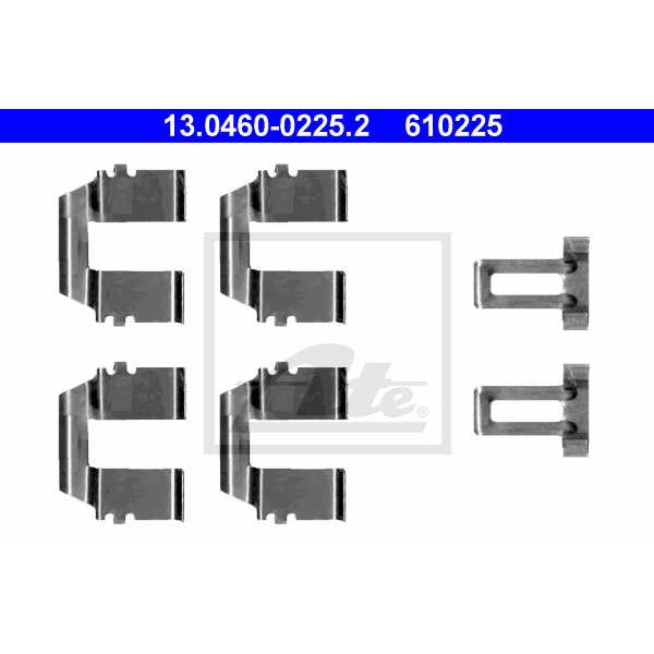 Слика на ремонтен комплет, дискови плочки ATE 13.0460-0225.2 за VW Transporter T4 Box 1.9 D - 60 коњи дизел