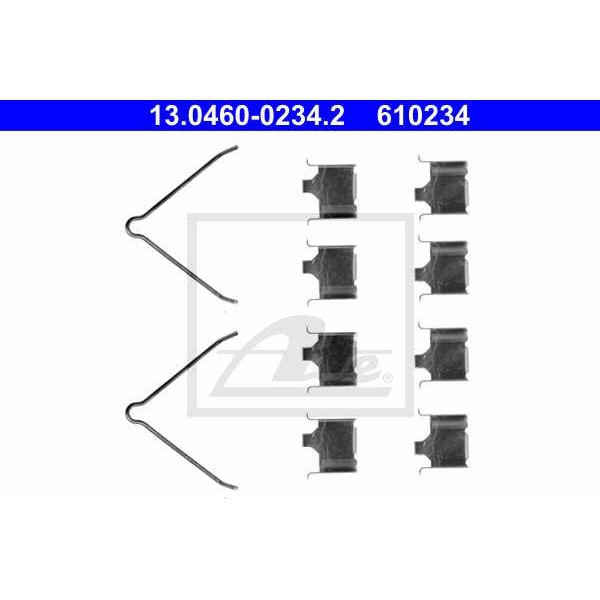 Слика на ремонтен комплет, дискови плочки ATE 13.0460-0234.2 за Mazda 6 Saloon (GH) 2.0 MZR-CD - 140 коњи дизел