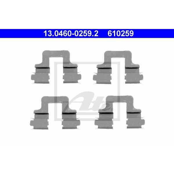 Слика на ремонтен комплет, дискови плочки ATE 13.0460-0259.2 за Audi A6 Avant (4F5, C6) 2.7 TDI quattro - 180 коњи дизел