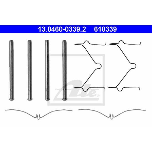 Слика на ремонтен комплет, дискови плочки ATE 13.0460-0339.2 за Mazda 323 C (BG) 1.6 - 84 коњи бензин