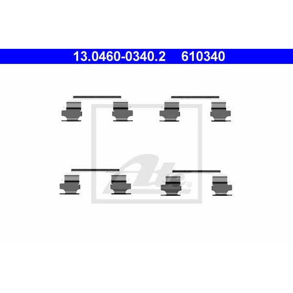 Слика на ремонтен комплет, дискови плочки ATE 13.0460-0340.2 за Nissan X-Trail (T30) 2.0 4x4 - 140 коњи бензин