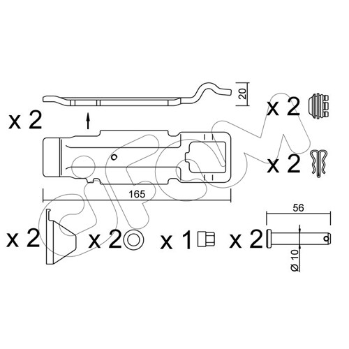 Слика на Ремонтен комплет, дискови плочки CIFAM KIT.017