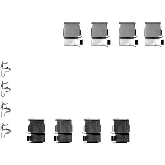 Слика на ремонтен комплет, дискови плочки HELLA 8DZ 355 202-371 за Toyota Land Cruiser 150 (J15) 4.0 V6 Dual VVTi - 279 коњи бензин