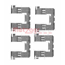 Слика на Ремонтен комплет, дискови плочки METZGER 109-1721