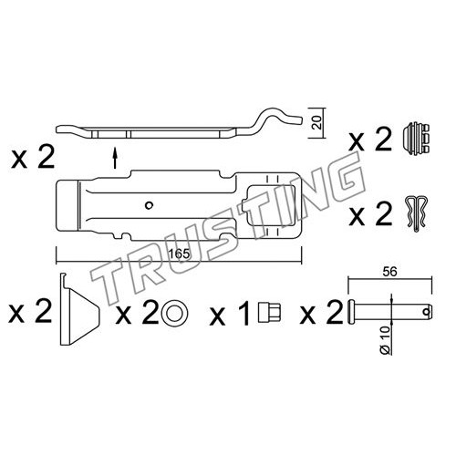 Слика на Ремонтен комплет, дискови плочки TRUSTING KIT.017