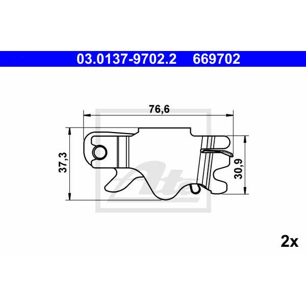 Слика на ремонтен комплет, регулатор на квачило ATE expanding lock 03.0137-9702.2 за BMW 3 Coupe E46 330 xi - 231 коњи бензин