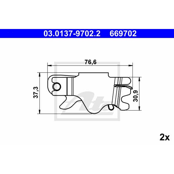 Слика на ремонтен комплет, регулатор на квачило ATE expanding lock 03.0137-9702.2 за BMW 3 Touring F31 335 i - 340 коњи бензин